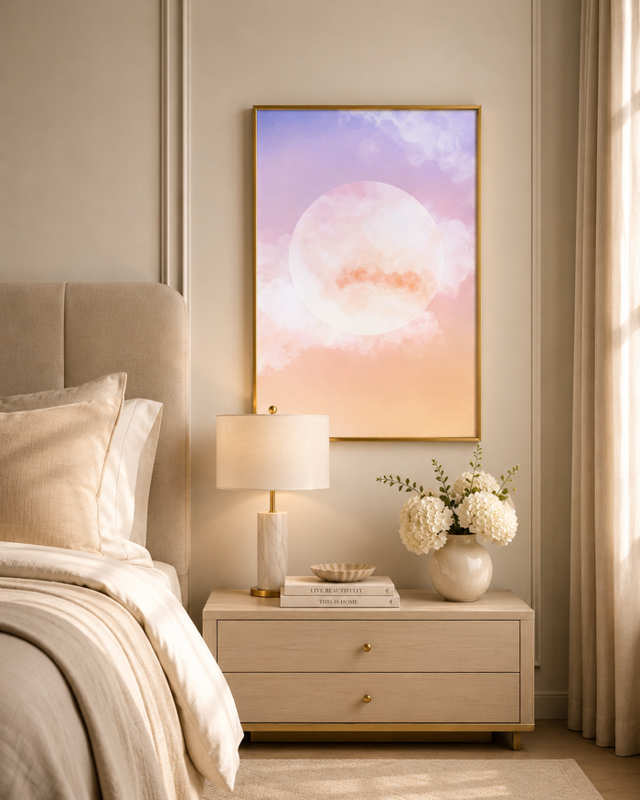 Magical full moon art prints
