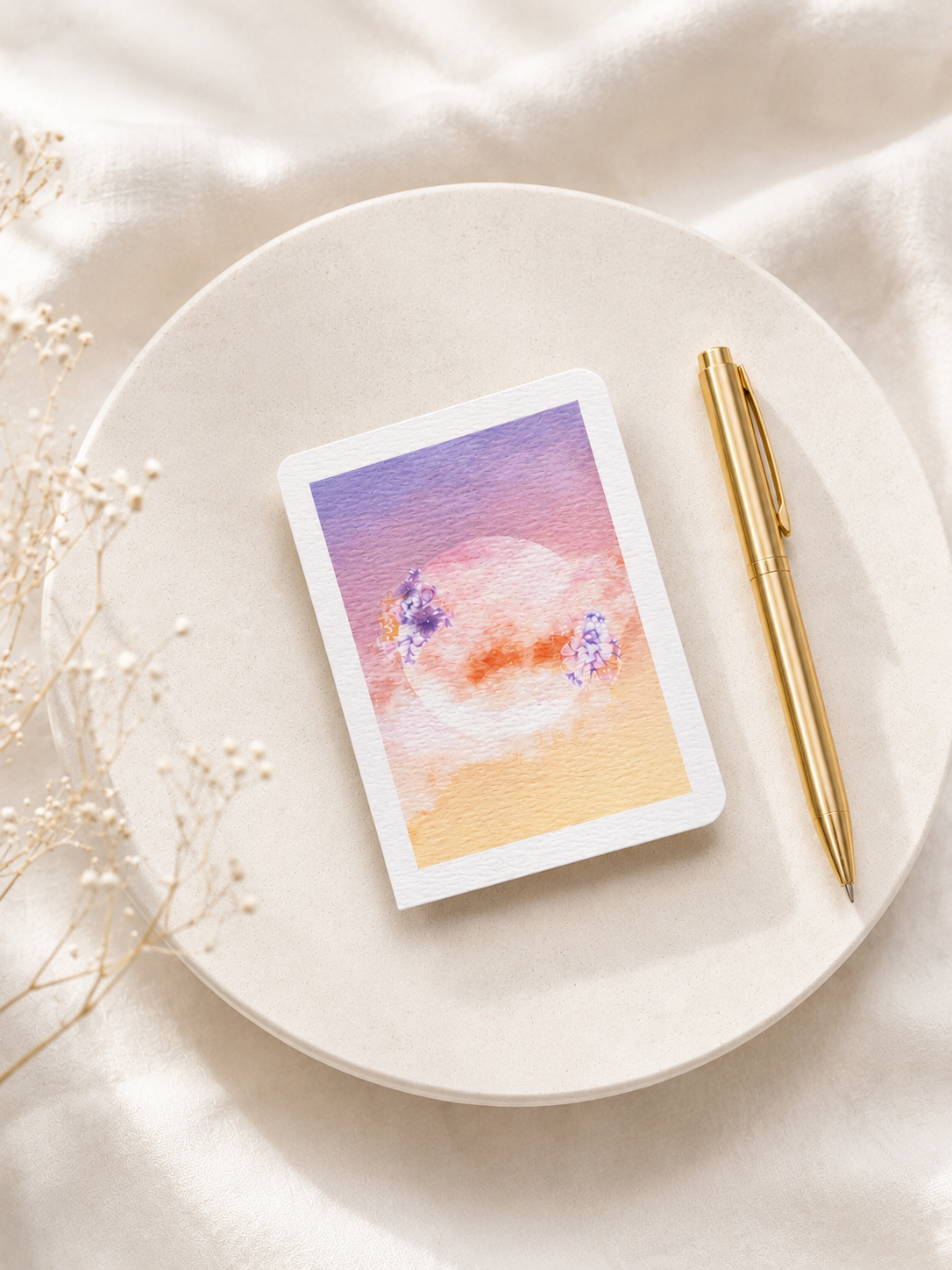 Stunning flower moon card