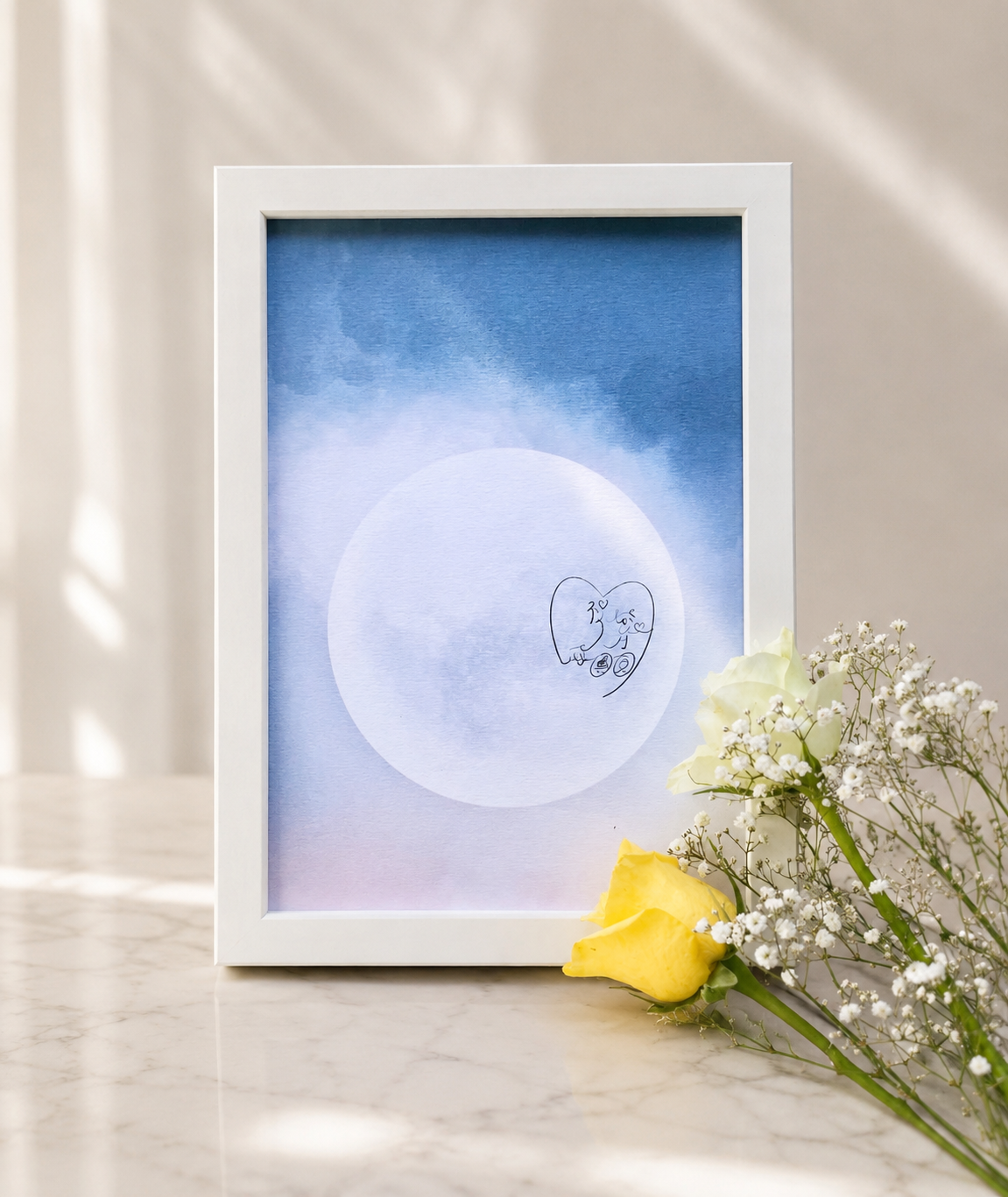 Magical full moon art prints