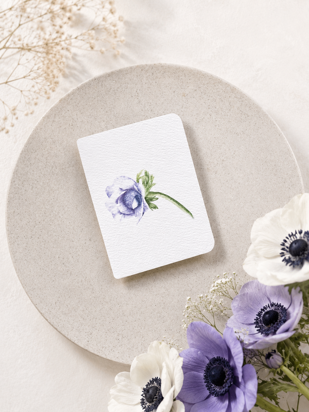 Radiant anemone floral card
