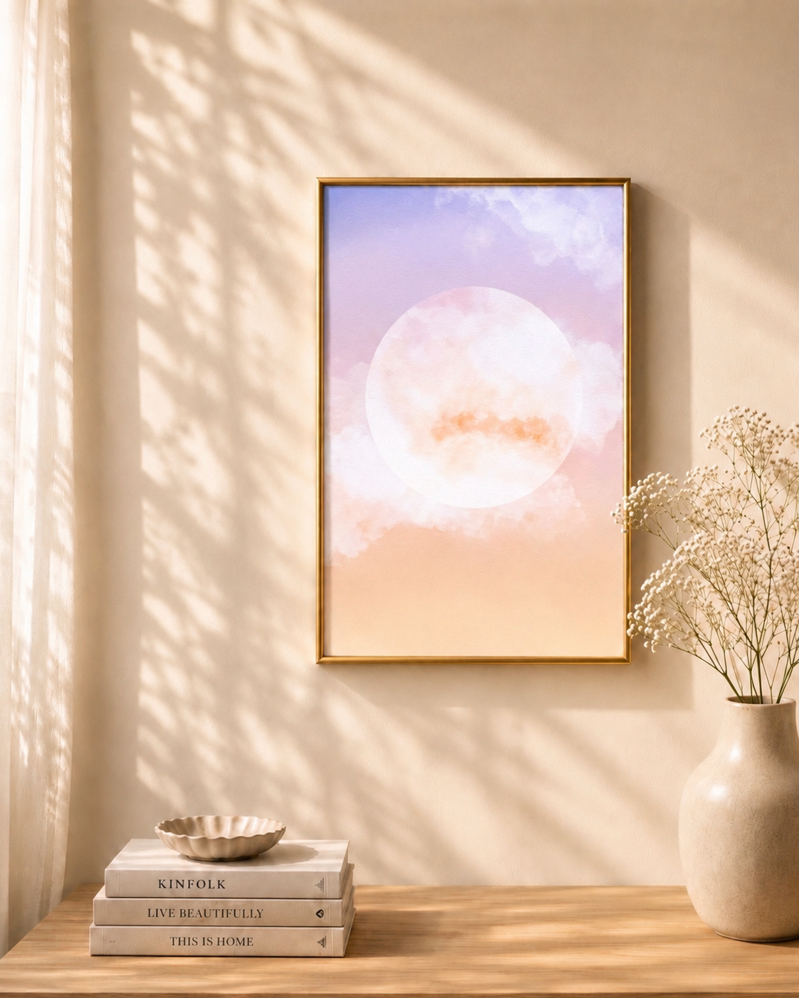 Magical full moon art prints