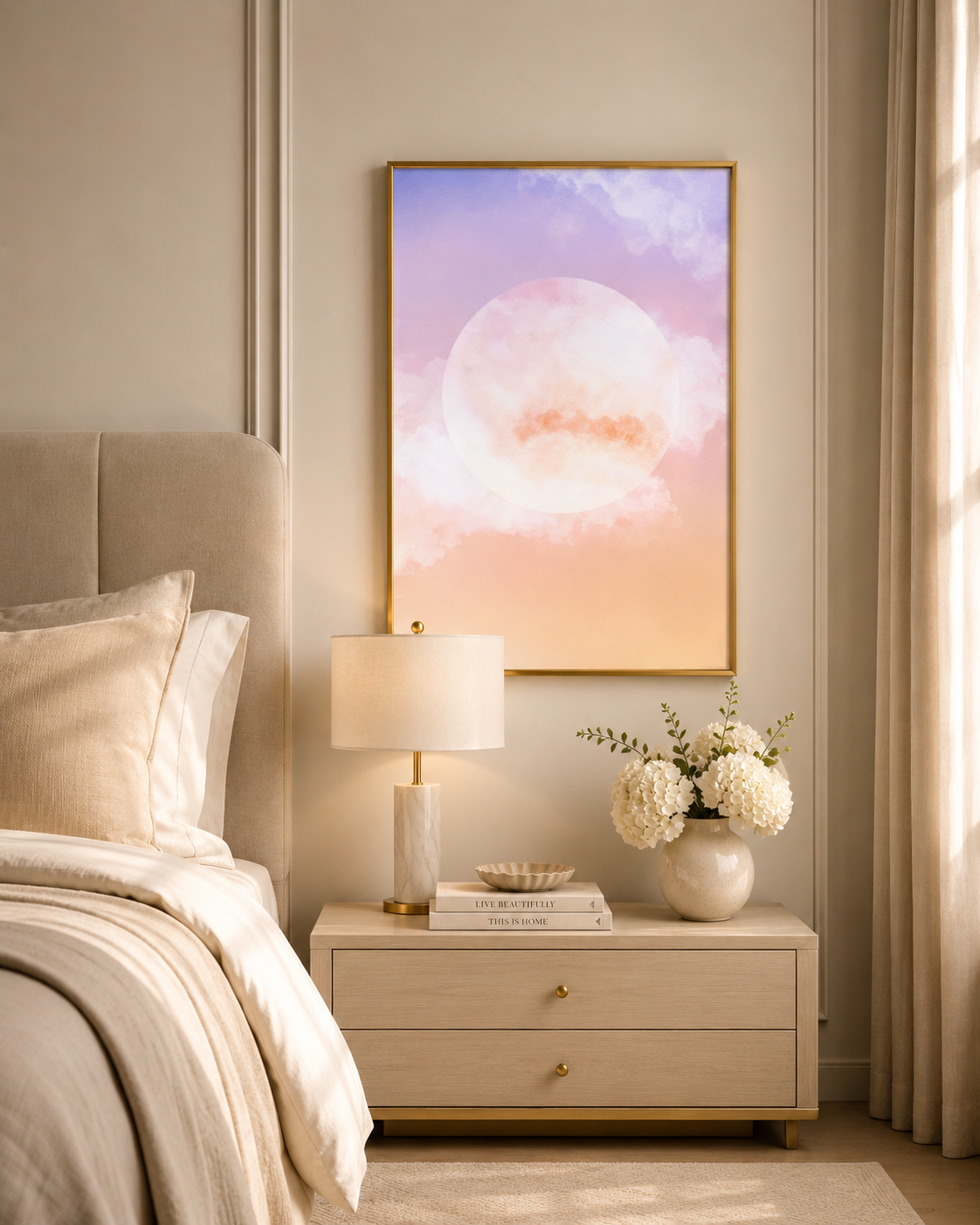 Magical full moon art prints