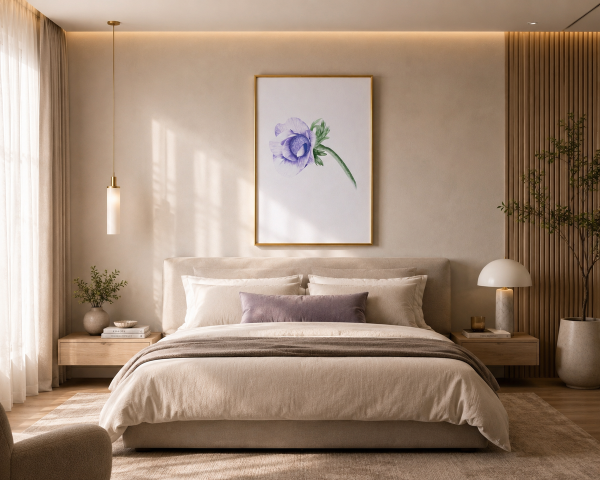 Radiant anemone floral art prints