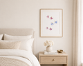 Elegant fuchsia floral art prints