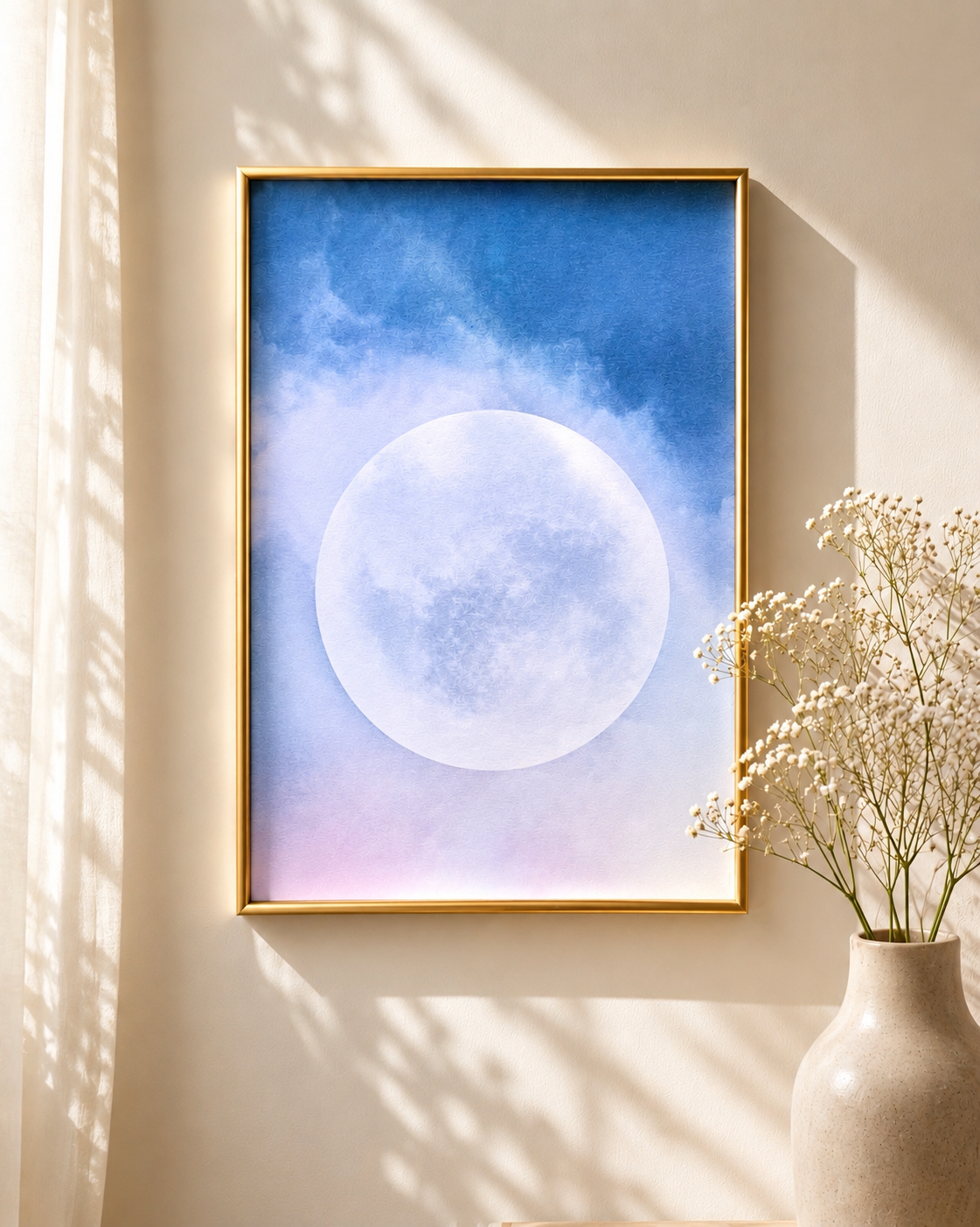 Magical full moon art prints