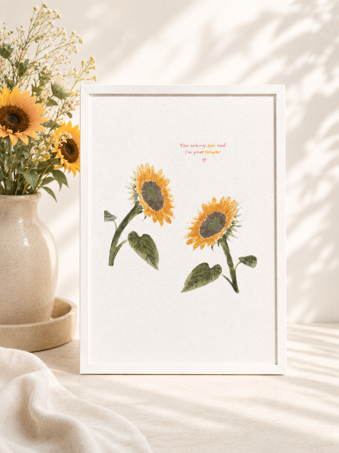 Elegant sunflowers floral art prints